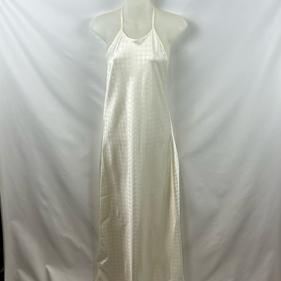 House of Harlow 1960 Halter Low Back Ivory Maxi Satin Dress Size S - NWT - Picture 3 of 11